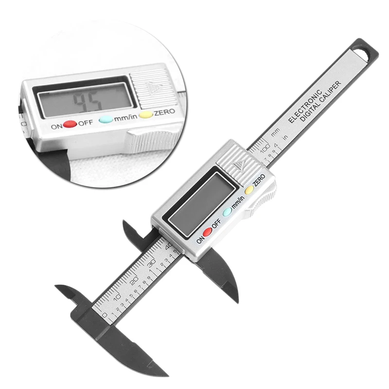 Buy 100mm 4inch LCD Digital Electronic Carbon Fiber