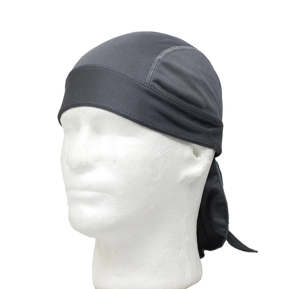 5 Color Outdoor Sports Quick Dry Cycling Cap Headscarf Headband Bicycle Cap Men Riding Bandana Pirate Hat Free Shipping - Цвет: Dark Gray