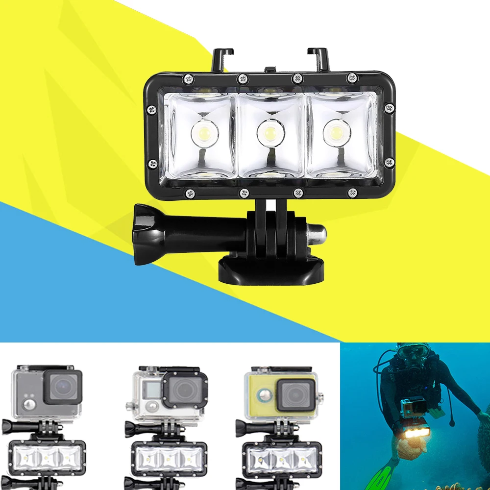 Gopro Underwater 30M Diving LED Flash Fill Light Night For Gopro Hero 4