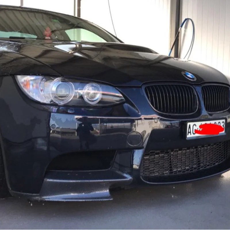 Углеродного волокна передний бампер сплиттер фартук с клапаном для BMW E92 E93 M3 бампер только 2007~ 2013