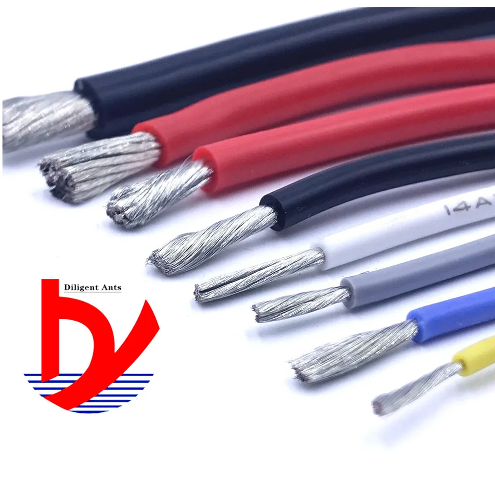 Высокотемпературный стойкий мягкий силиконовый провод 200 ° 30awg 28awg 26awg 24awg 22awg 20awg