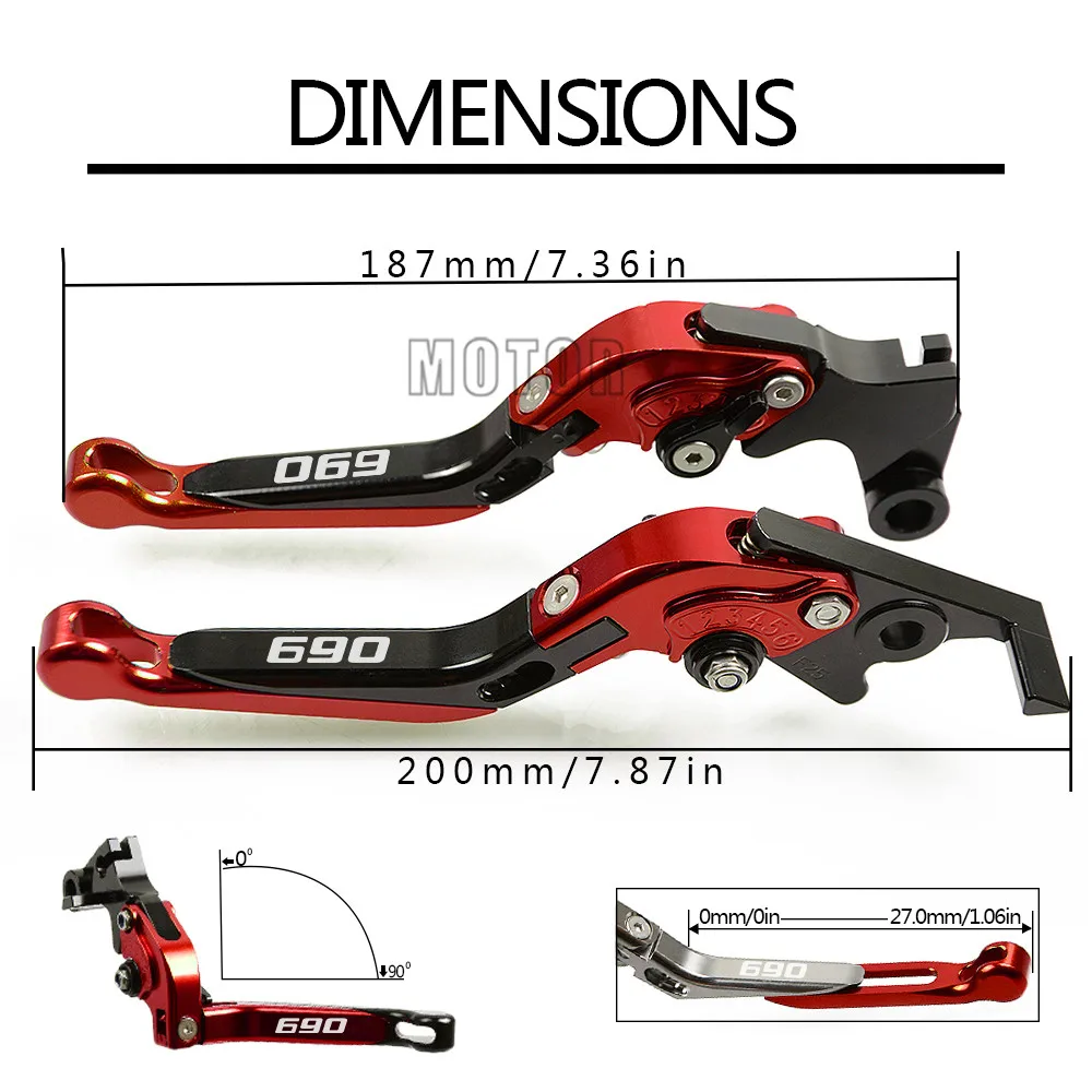CNC мотоцикл регулируемые складные тормозные рычаги сцепления для KTM 690SMC 690SMC-R 690 Duke 2012-2013 Fold 690 SMC/SMC-R/Duke R