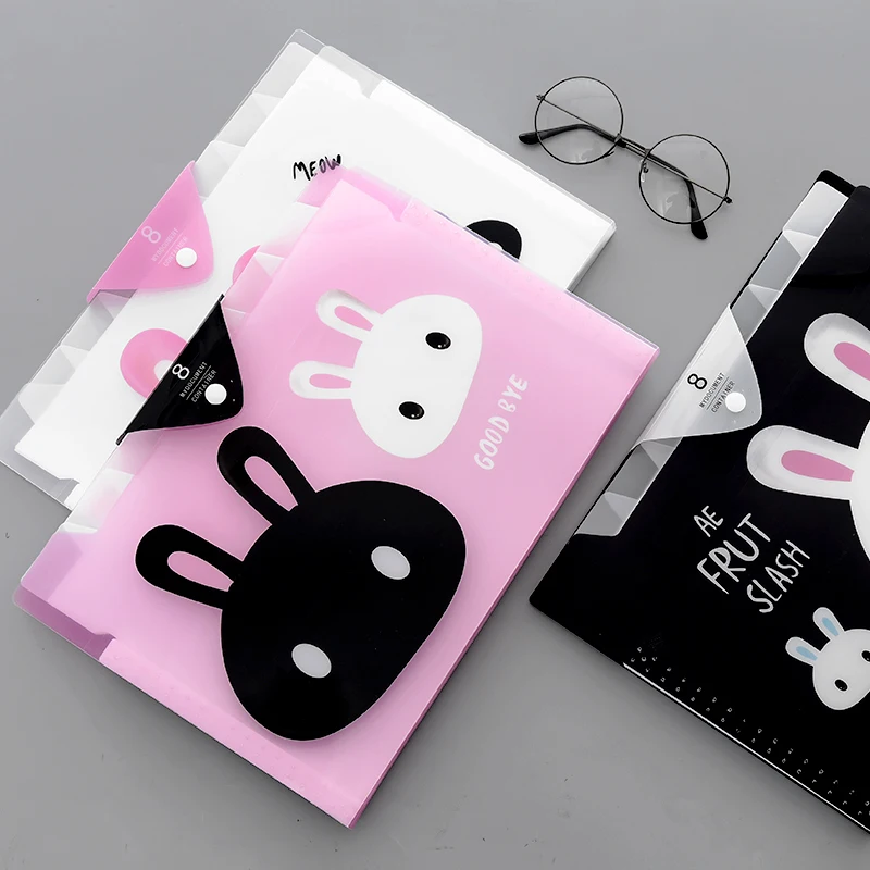 

Cute cartoon single accordion bag male and female students multi-layer large capacity folder test paper storage bag file bag