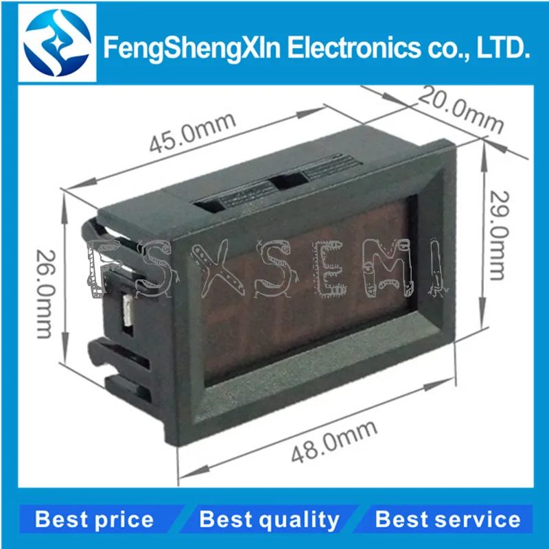 

1pcs/lot 0.56 inches AC30-500V Two line LED digital display voltmeter 220 380 ac voltage measurement Digital display meter
