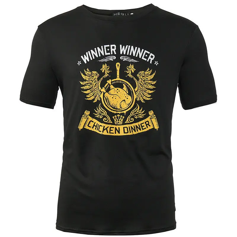Playerunknown's Battlegrounds футболка PUBG Winner Chicken Dinner Tee 2018 новая футболки из 100% хлопка
