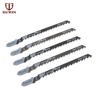 

5PCST244D T-Shank Jig Saw Blades Thick Teeth Woodworking Reciprocating Saw Blade For 4-50 mm Cardboard Fiberboard
