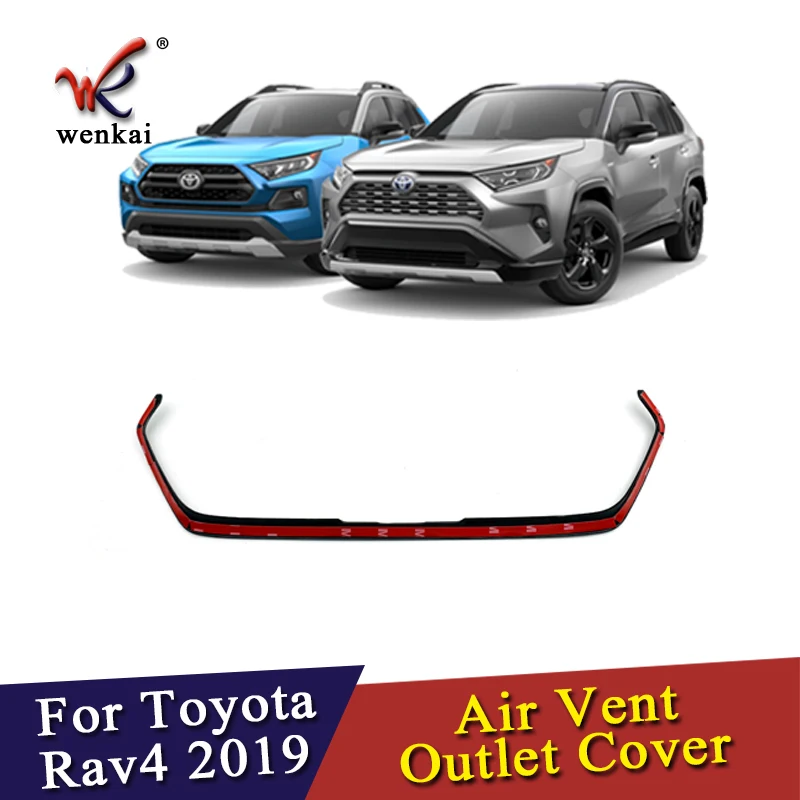 Для Toyota RAV4 XA50 2018 2019 ABS пианино Черная внутренняя средняя консоль A/C вентиляционное