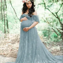 CHCDMP Новое Элегантное кружевное платье для беременных реквизит для фотосессии Длинные платья Одежда для беременных необычная Одежда для беременных фотосессии