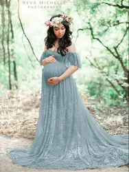 CHCDMP новый элегантный кружевное платье для беременных подставки для фотографий Длинные платья беременных женщин одежда фантазии