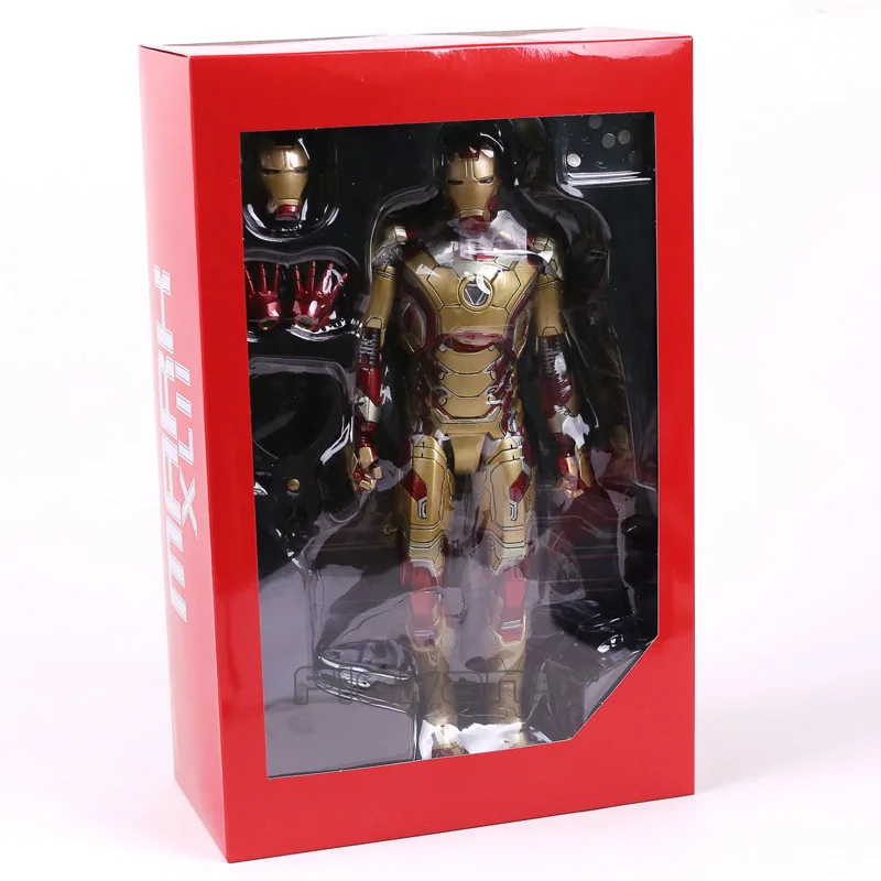 Marvel Мстители Железный человек МК 43/MK42 ПВХ фигурка Коллекционная модель игрушки с светодиодный светильник 2 стиля