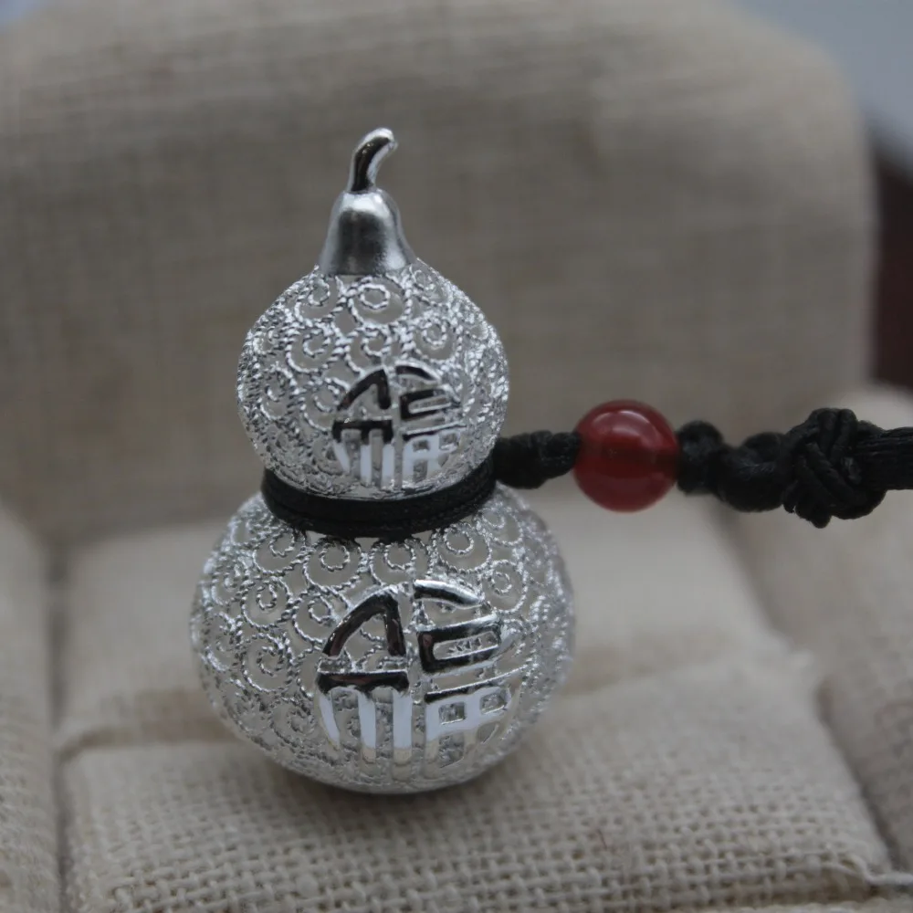 

Fashion 925 Sterling Silver Pendant Hollow Gourd Luck Pendant For Women 35*20mm Pendant Hot 2019