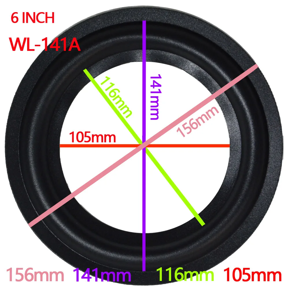 

2 Pcs 6 Inch Woofer Speaker Repair Parts Accessories Rubber edge Folding Ring Subwoofer(156x141x116x105)