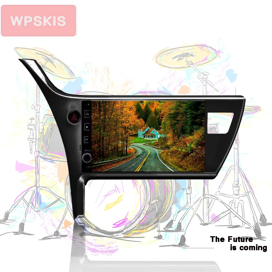 Sale HD 1024*600 ips android 9.0 car radio audio stereo music pc tablet headunit for Toyota corolla 2017 2018 accessory dab dvr cam 2