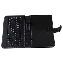 Free Shipping Protective leather Keyboard Case 7 inch Tablets micro USB keyboard 7 inch Q8 MTK8312 MTK6572 MTK8382 all work