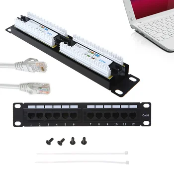 Cat6/Cat5e 12 Port RJ45 Patch Panel UTP LAN Network Adapter Cable Connector-PC Friend 2m 3m cat5e cat6 cross ruling crossover cable network cable pure copper wire pc pc hub hub switch switch router router