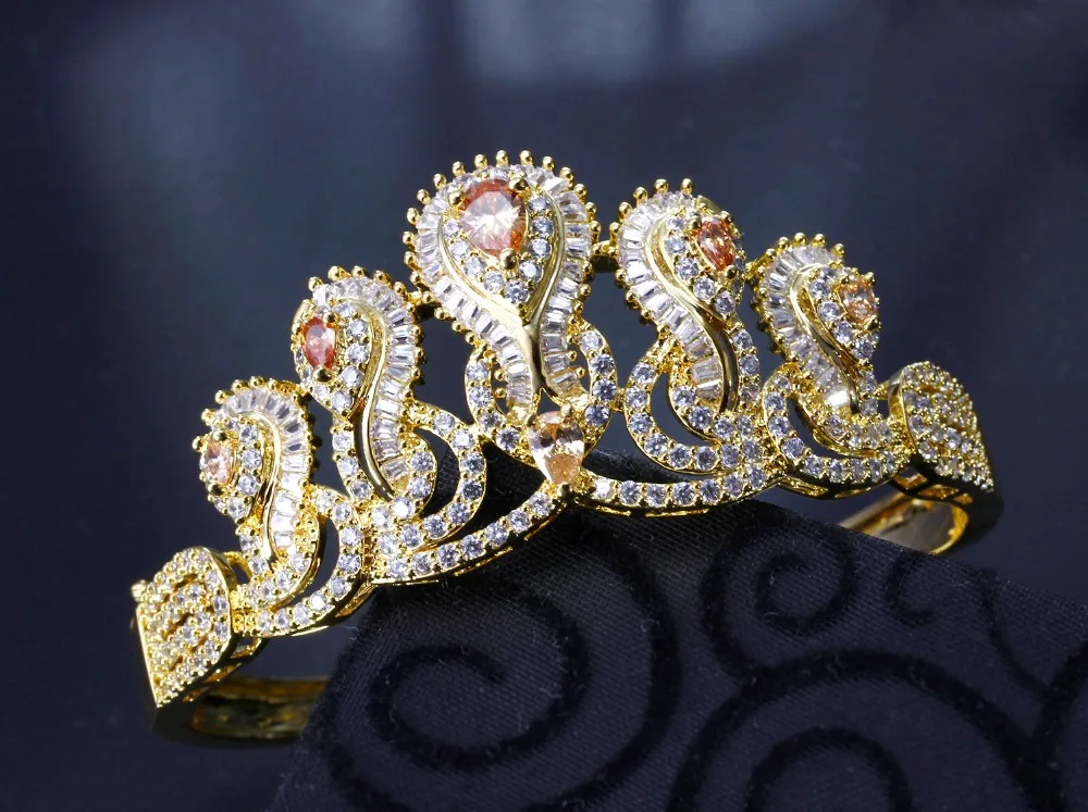 Роскошные женские свадебные комплекты ювелирных изделий с кубическим Цирконом 4 шт наборы(ожерелье+ браслет+ серьги+ кольцо