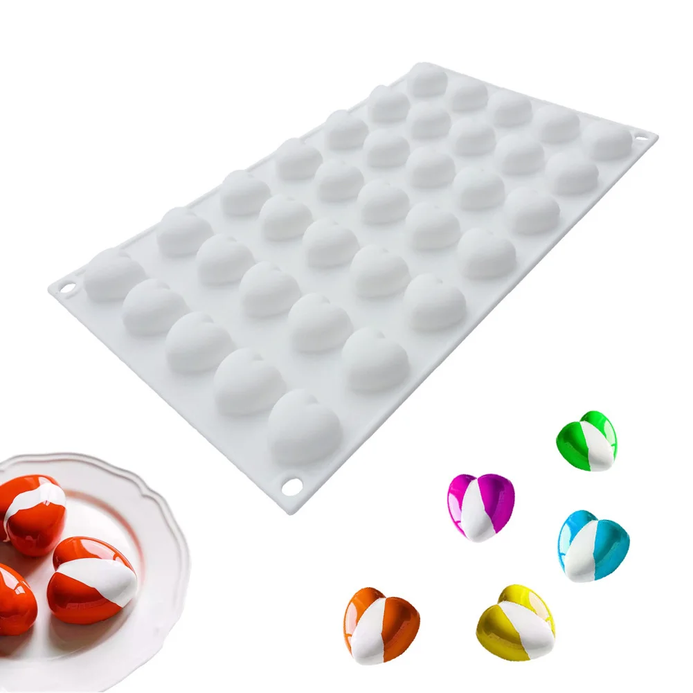 DIY Easy Clean Baking Dessert Heart Shape Non Stick Cake Mold Fondant Ice Cream Eco-friendly Kitchen Supplies Silicone Chocolate | Дом и сад