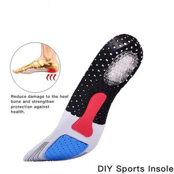 

Sports insole men and women breathable deodorant Free Size Orthotic Arch Support Sport Shoe Pad Sport Running Gel Insoles