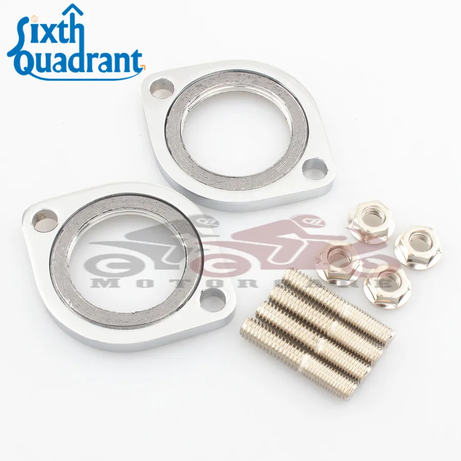 

Exhaust Flange Kit and Exhaust Studs Nut for 84-17 Big Twin Sportster Twin Cam 88