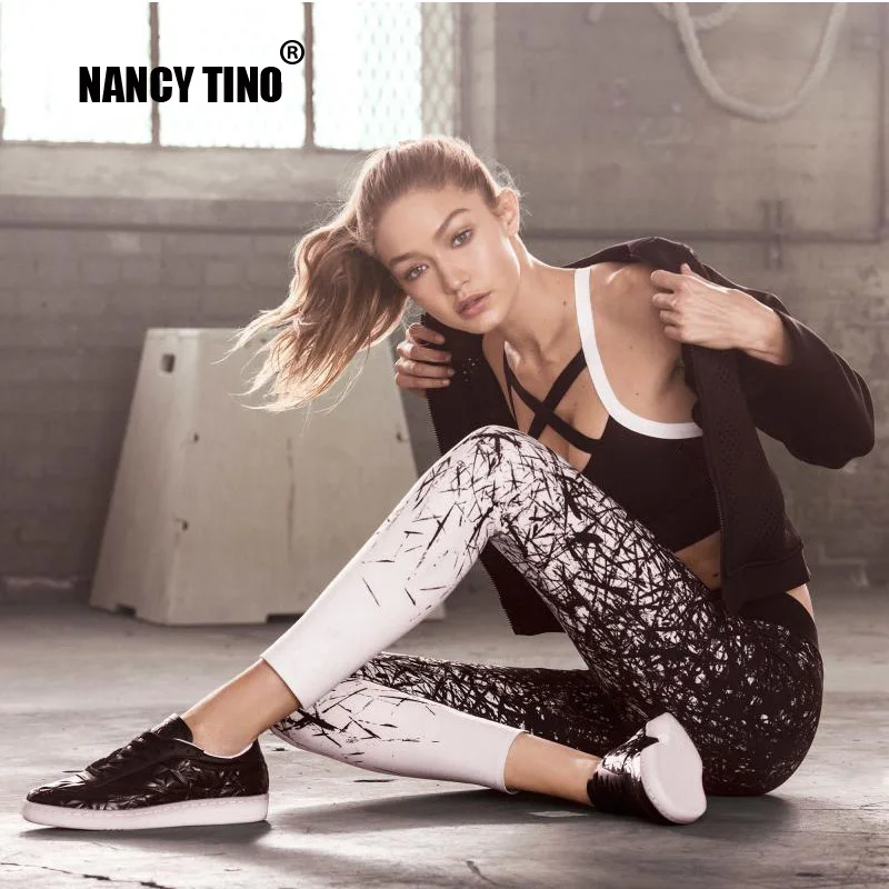

NANCY TINO Yoga Pants For Women Sports Clothing Printed Yoga leggings Fitness Yoga Running Tights Sport Pants Compression Tights