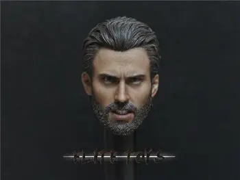 

Custom 1/6 Chris Evan Captain America Head Sculpt For 12" Hot Toys PHICEN Male Action Figure Toy