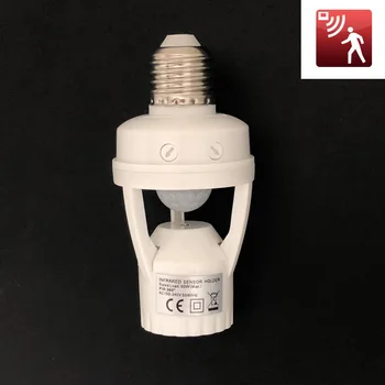 

AC 110-220V 360 Degrees PIR Induction Motion Sensor IR Infrared Human E27 Plug Socket LED Light Sensor Switch Base Lamp Holder