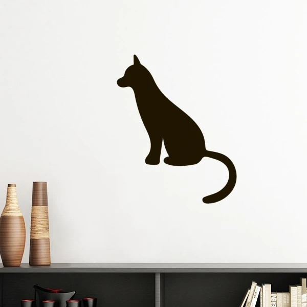 黒猫かわいい動物描写シルエットリムーバブル壁ステッカーアートステッカー壁画diyの壁紙デカール Wallpapers For For Roomwall Sticker Aliexpress