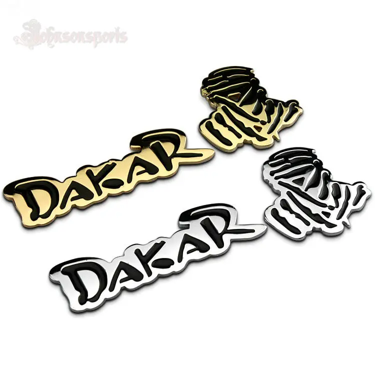 1Set Dakar World Rally Racing Vintage Chrome Metal Emblem Badge Cool 3D Stickers for JEEP SUV Car Styling