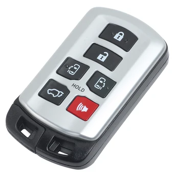 Keyforkess per Toyota Sienna 2011-2020 sostituzione Smart Remote Car Key Shell Case Fob 6 pulsanti con lama non tagliata ID FCC: HYQ14ADR - KEYECU per Toyota Sienna 2011 2020 sostituzione Smart Remote Car Key Shell Case Fob 6