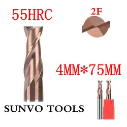 5 шт./компл. фрезы 4 Флейта HRC55 ЧПУ Carbide endmill машины Вольфрам Сталь ЧПУ фрезы концом машина инструменты