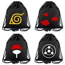 IVYYE Naruto Style Fashion Canvas Backpacks Cartoon Drawstring Backpack Casual String Bags shopping Knapsack Unisex New