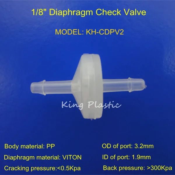 PP 1/8" small plastic check valve, natural gas check valve (KH CDPV2