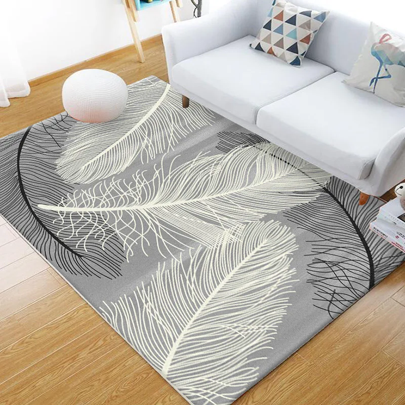 Nordic Simple Carpet Living Room Sofa Coffee Table Mat Non-slip Bedroom Rug Geometric Abstract Floor Mat Home Decoration