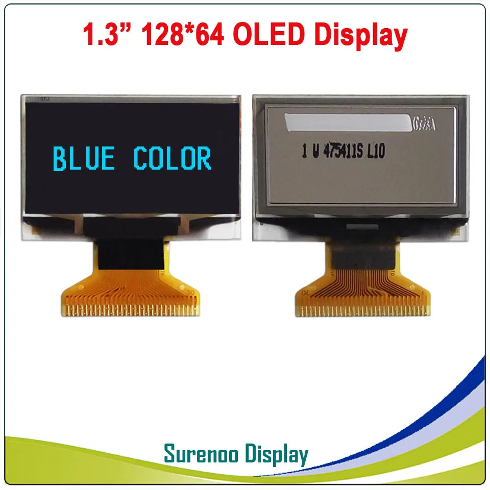 Реальный oled-дисплей, 1," 128*64 12864 Графический SPI IEC IIC ЖК-модуль, ЖК-экран LCM SH1106 контроллер - Цвет: Blue OLED only