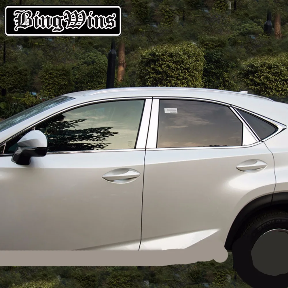 

Car styling Window Trim Sticker For Ford LEXUS NX200 NX300h NX200t Windows Frame B-pillar Trim Sequin Cover decorate Accessories