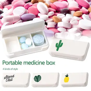 

Portable Mini Pill Case Medicine Boxes 3 Grids Travel Home Medical Drugs Tablet Empty Container Home Holder Cases