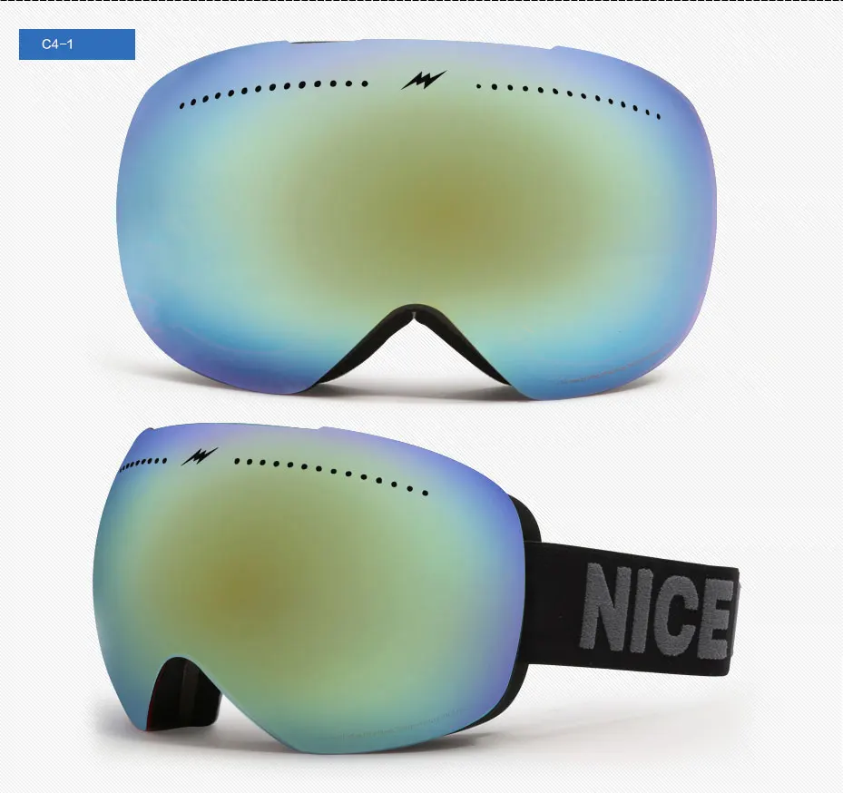Новинка, зимние лыжные очки, двойные линзы, UV400, анти-туман, большая Лыжная маска, очки для катания на лыжах, для мужчин и женщин, очки для сноуборда, большие бренды