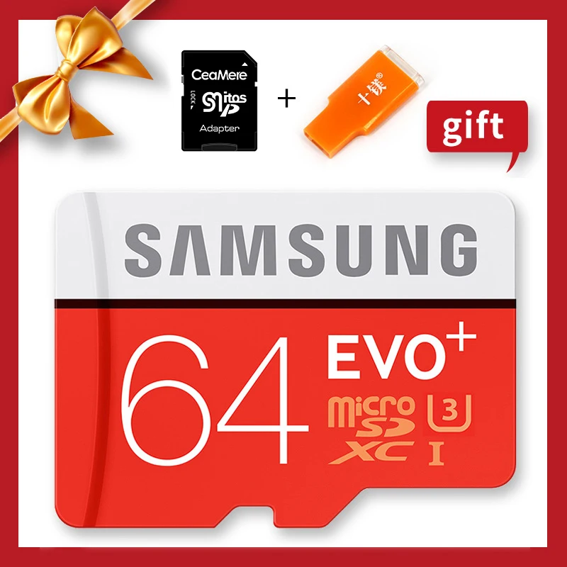 SAMSUNG 100% подлинная карта памяти оригинал EVO Plus Microsd флешка 256Г 128ГБ 64ГБ 32ГБ 16ГБ 8ГБ