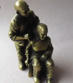 

Do the old antique bronze statues of the old couple bronze ornaments crafts