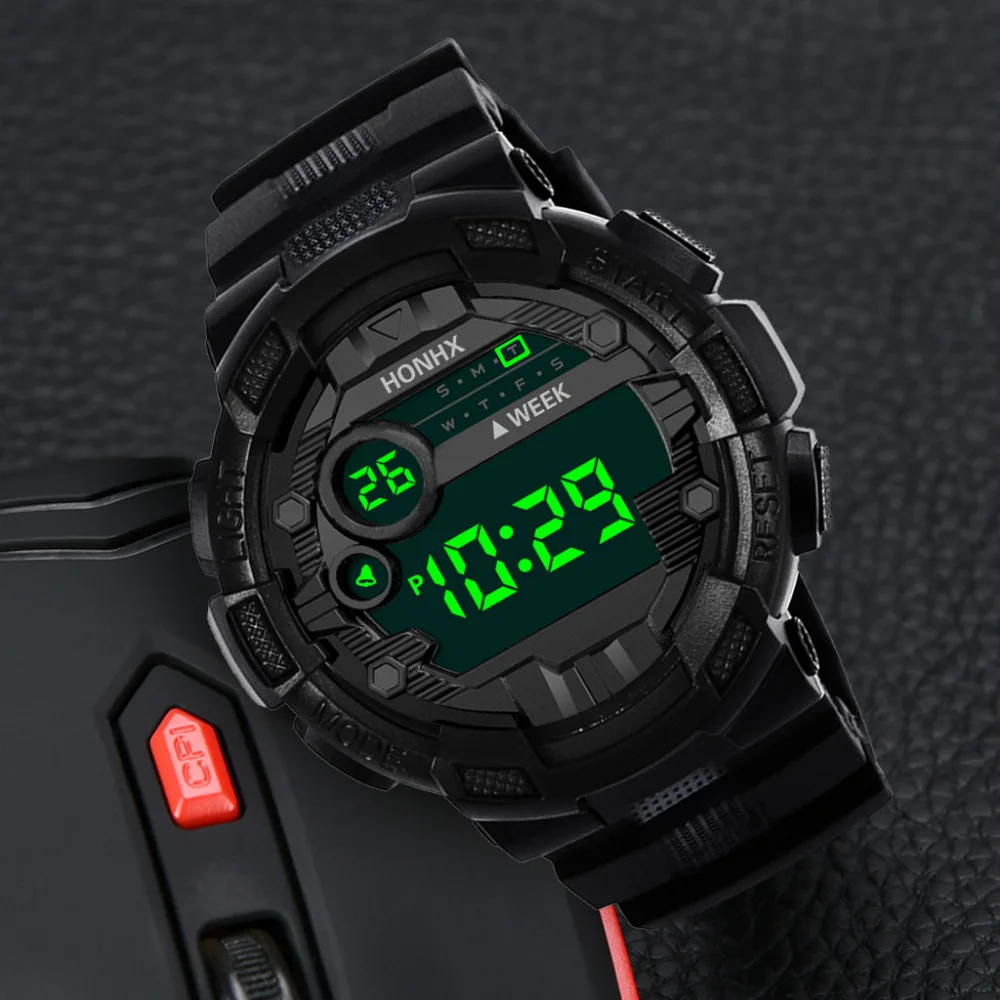Роскошные спортивные часы Для мужчин Аналоговые Цифровые Военные Силиконовые Спортивные СВЕТОДИОДНЫЙ Horloge наручные часы мужские Relogio Masculino в подарок AD