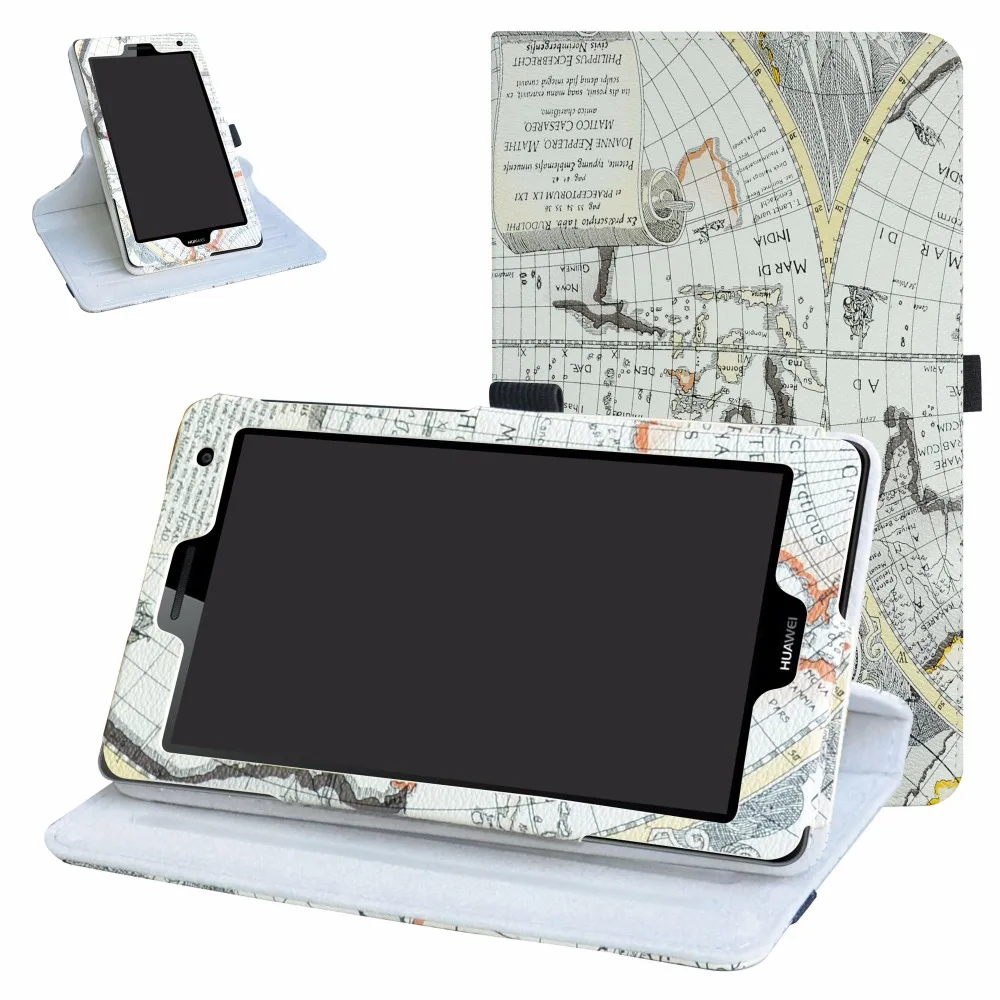 

Case For 7.0" Huwei MediaPad T3 3G,360 Degree Rotary Rotating PU Leather Android Tablet