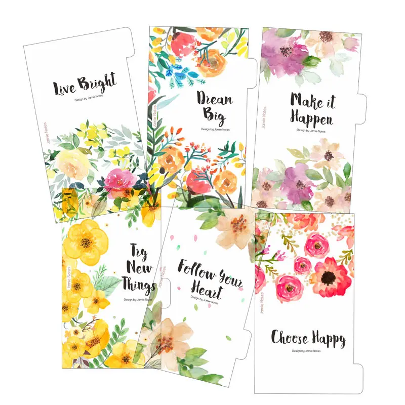 

Yiwi 6pcs /lot A5 A6 Original Kawaii Spiral Notebook Divider Cute Fine Organizer Separator Pages Office School Stationery Index