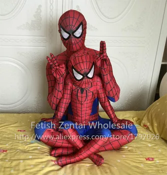 

Super Spiderman Fetish Zentai suit Halloween Cosplay Costume Tight Suit for Children/Adult