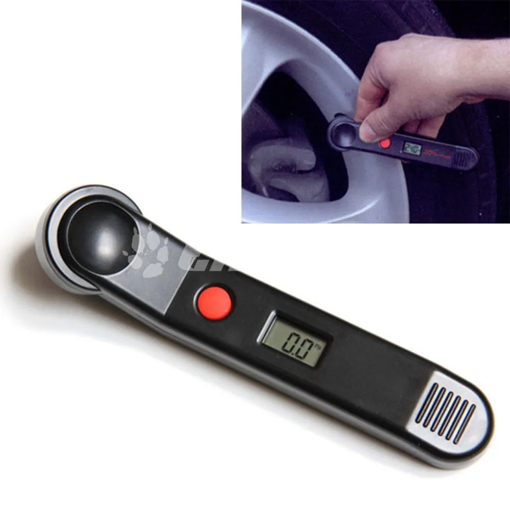 Encell Car Tire Pressure Tester ABS Black Truck Bike Car Digital Display Car Diagnosis Detector Car Tools