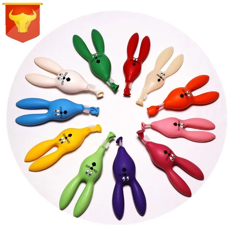 

10pcs/lot Rabbit balloon alien children's toy thickened rabbit head cat head balloon animal