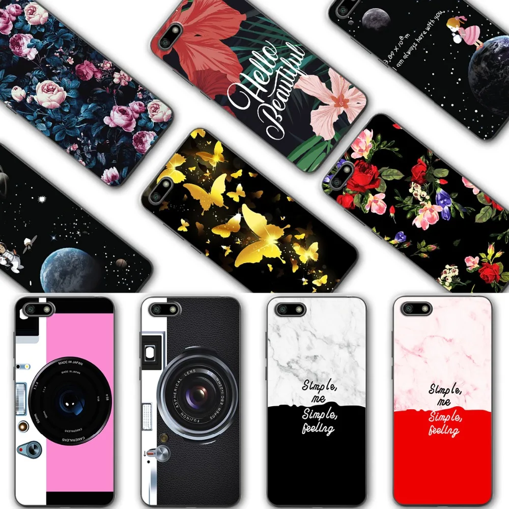 

YOUVEI Chic Painted Lovers Phone Case For Huawei Honor 7A 5.45" Back Cover Case For Huawei Honor 7A 7 A DUA-L22 Russian Version