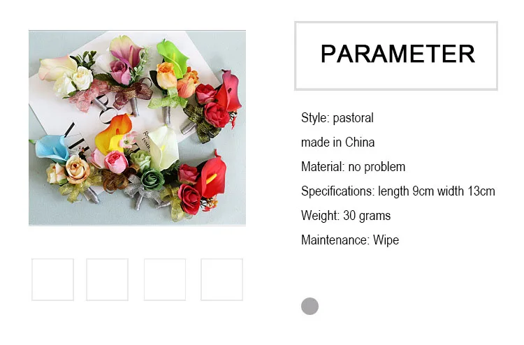 wedding corsage groom flower boutonniere cuff bracelets bridesmaid (3)