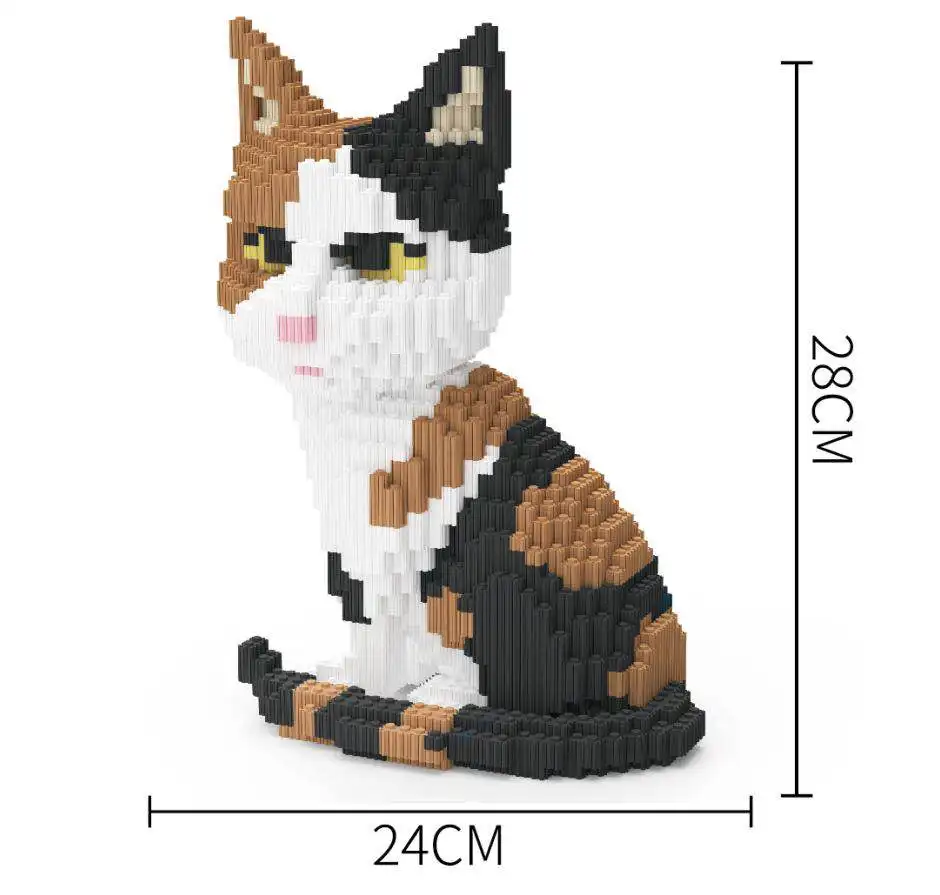 Конструктор Xizai игрушечный фигурки сидящего кота жираф аукцион подарок для детей