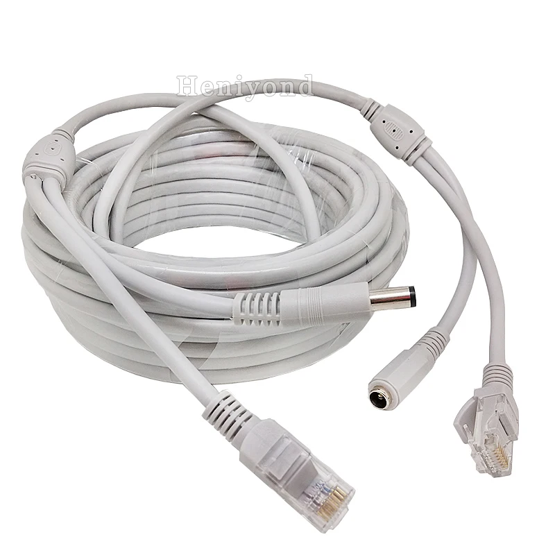 10 м/15 м/20 м/30 м/40 м/50 м дополнительный серый Cat5e Ethernet кабель RJ45 с 18awg DC мощность CCTV сети Lan кабель для системы IP камер