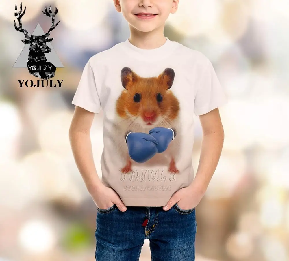 YOJULY/детская одежда с 3d принтом «маленький хомяк» в стиле Харадзюку для маленьких мальчиков и девочек-подростков детская футболка Лидер продаж, модные футболки с Modis, A176 - Цвет: 9